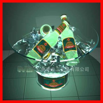 led acrylic ice bucket for wine, clear acrylic display bucket for wine