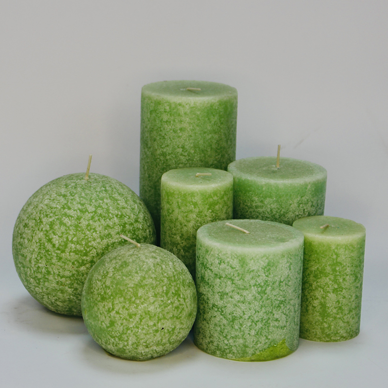 Mottled geometric Candles