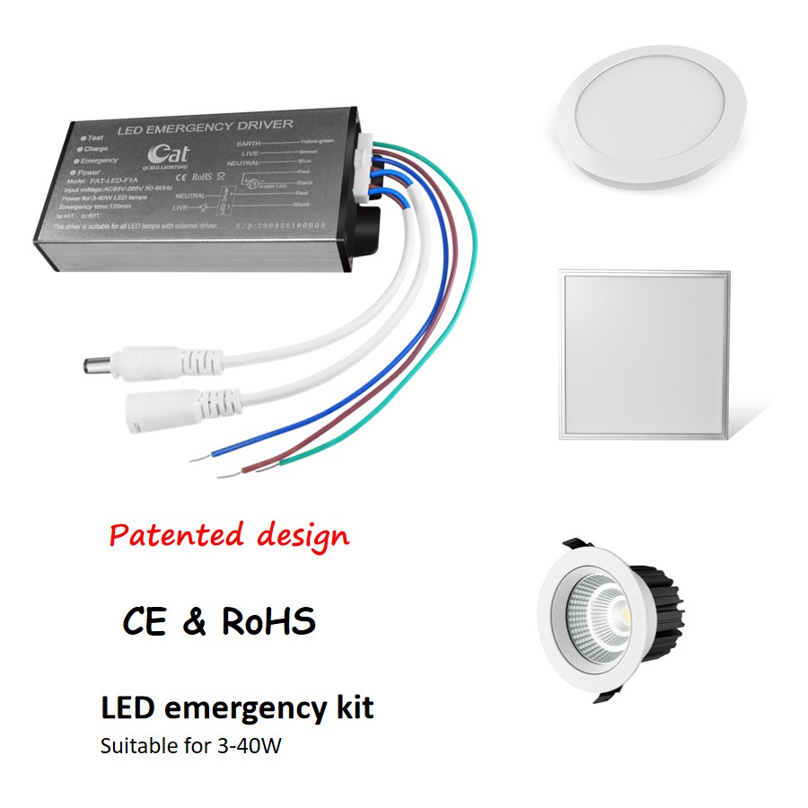 Driver de urgență durabil de 40W pentru Downlight