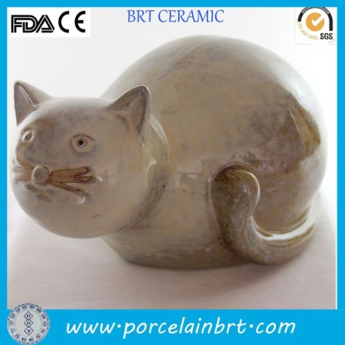 Ceramic poor small decorate desk Cat Statue wholesale