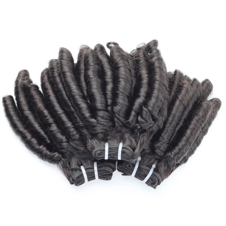 12A double drawn spring curly fumi hair bundles with 4x4 transparent lace closure wholesale double drawn cuticle aligned hair