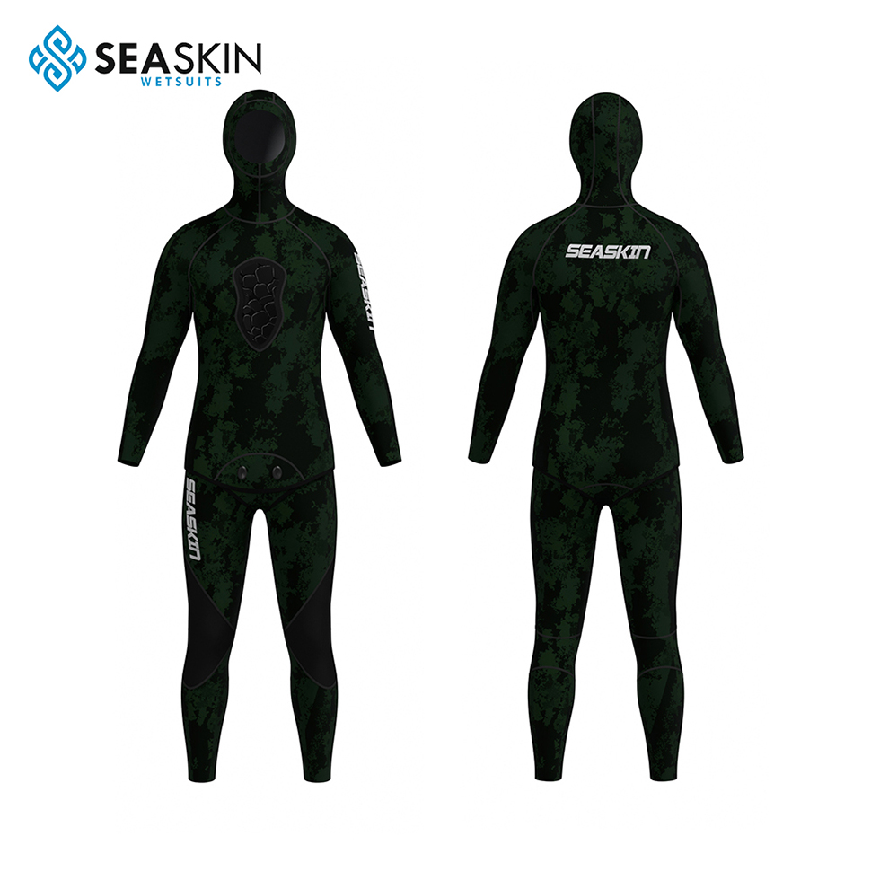 Seaskin 3mm Neoprene Printing Wet Suit Wet Comule Colored Diving Suit 2pcs Sets Wetsuit Spearfishing Diving