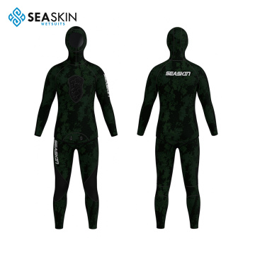 Seaskin 3mm neoprene मुद्रण गीला सूट कस्टम रंगीन डाइविंग सूट 2pcs सेट डाइविंग स्पीयरफिशिंग wetsuit