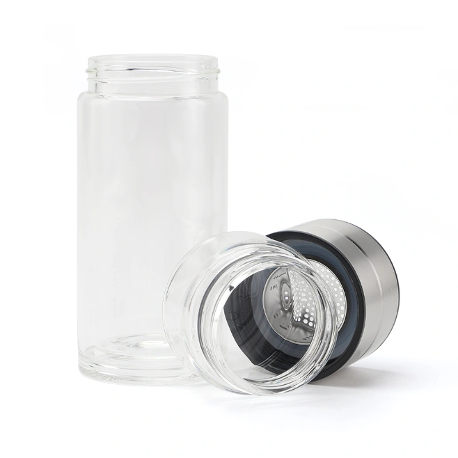 Wholesale Good Quality Unbreakable Transparent Borosilicate Glass Water Bottle with Lid