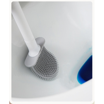 Wall mounted non perforated toilet brush