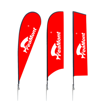 Custom Advertising Flying Banners: FEAMONT Teardrop Feather Flags for UAE Beach