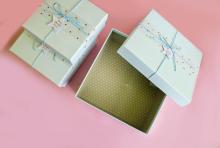 Elegant Pink Gift Box Blue Gift Box