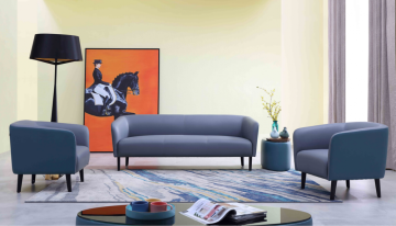 High Resilience Breathable Leather Office Sofa