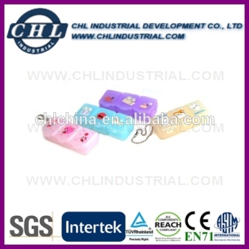 Wholesale logo printing pill box keyring