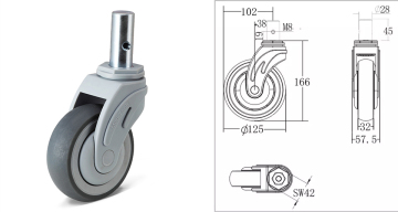 Medical Caster for hospital Equipment and Trolley