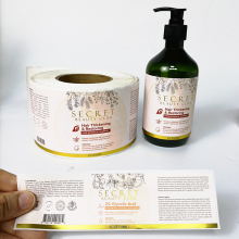 sticker printing services clear personal care labels