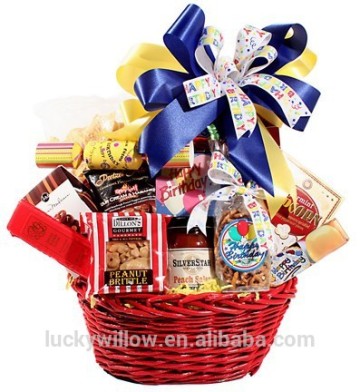 wicker birthday gift baskets