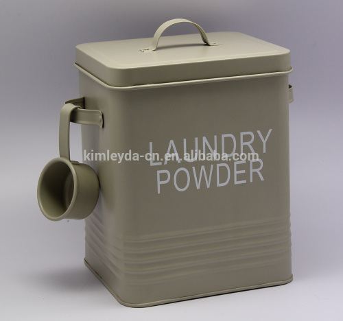 Retro Laundry Powder Storage Tin by Kimleyda