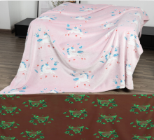 Pink unicorn glow blanket