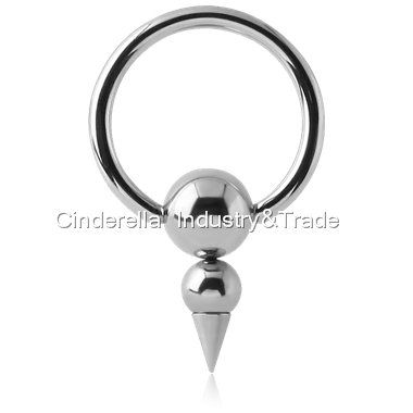 Surgical Steel Cone Pendulum Bola Penutup Ring