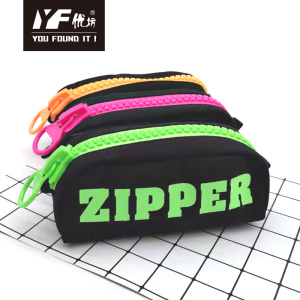Custom lovely zipper style canvas handbag cosmetic bag pencil case & bag multifunctional bag for girls