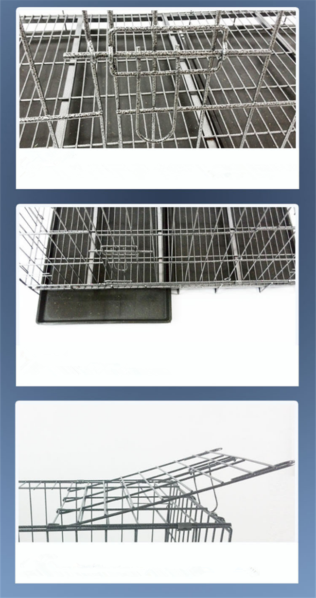 folded galvanized or pvc coated welded pet dog cage (factory)ISO14001