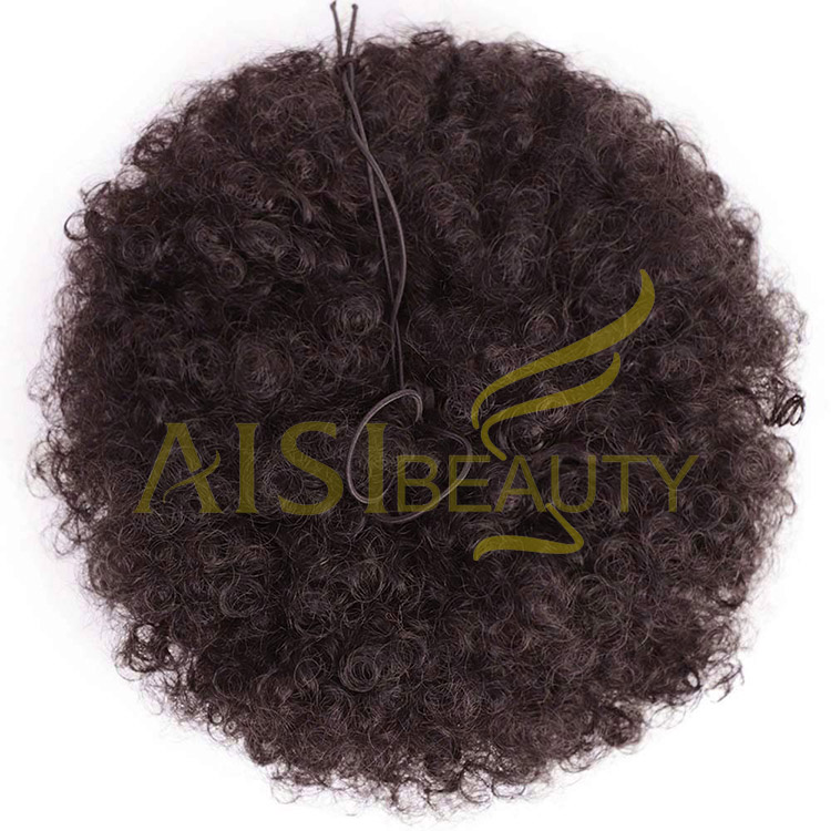 Aisi Beauty Multi Color Top Quality Wholesale Cheap Afro Puff Chignon Hairpiece Extension Messy Donut Fluffy Curly Afro Hair Bun