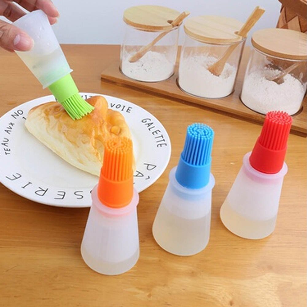 Multipurpose Kitchen Cooking Silicone Oil Bottle Brush