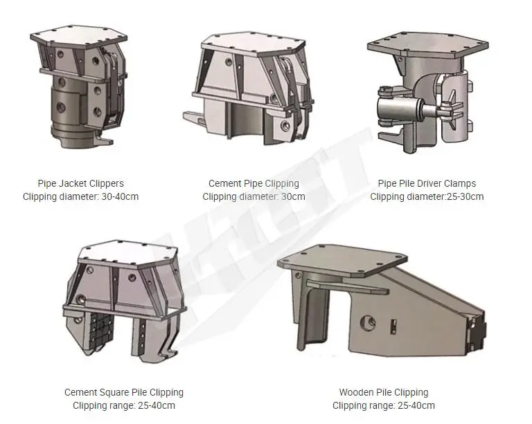 Excavator Vibra Accessories Hydraulic Vibratory Pile Drive Hammer