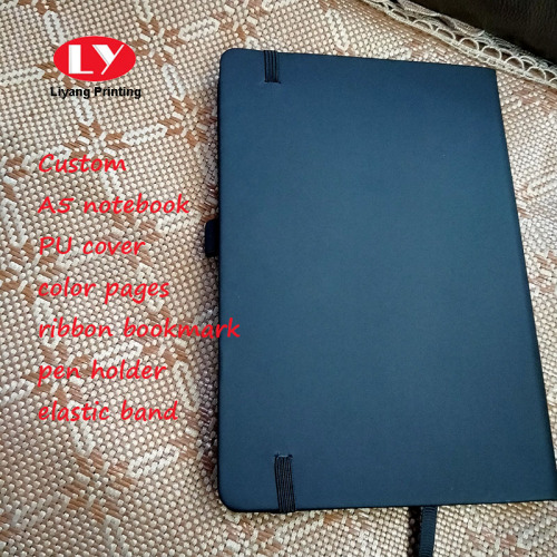 Kertas sentuhan sentuhan hitam custom percetakan notebook adat