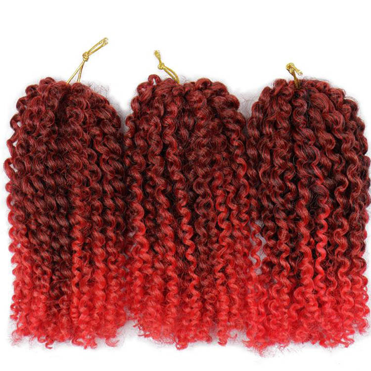 18 Colors Available one pack 3 pieces Freetress 8 Inch marlybob kinky curls crochet braiding hair
