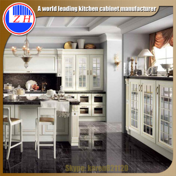 Luxury Oak solid wood kitchen funiture modular kitchen cabinet