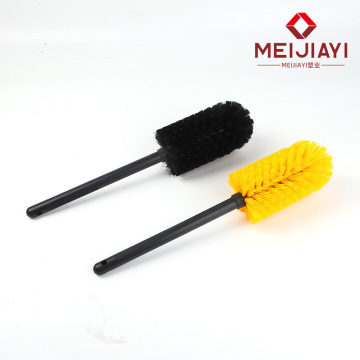 Long-handled car wheel cleaning brush