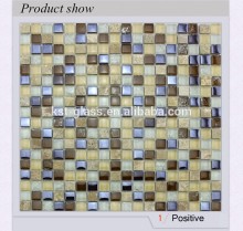 Morden decorate grey marble glass mosaic and stone