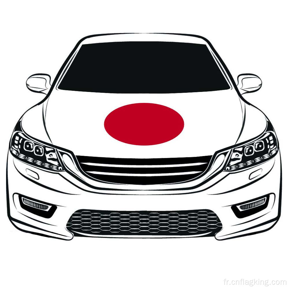 La coupe du monde 100*150 cm drapeau du japon drapeau de capot de voiture drapeau de moteur les tissus élastiques peuvent être lavés