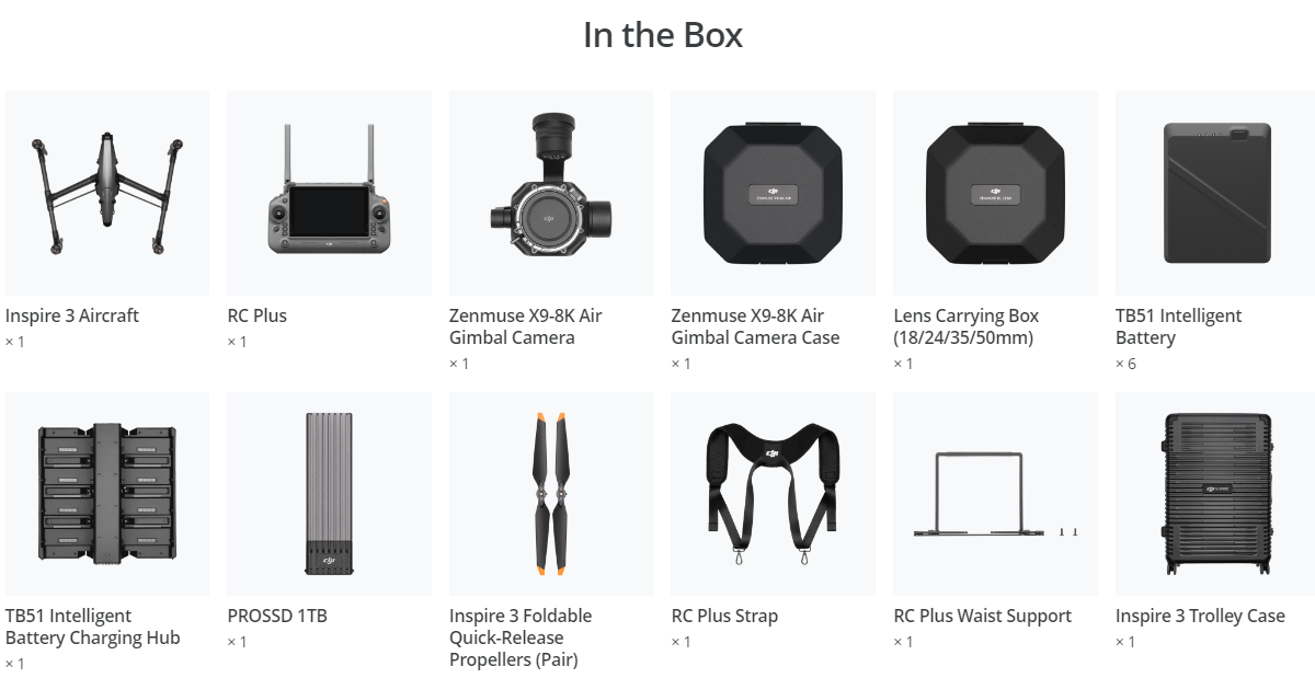 DJI New Original Brand DJI Inspire 3 With Dual Native ISO 8K Drone