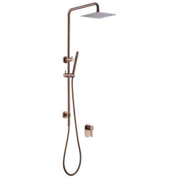 Rose gold Square Shower Kit Set