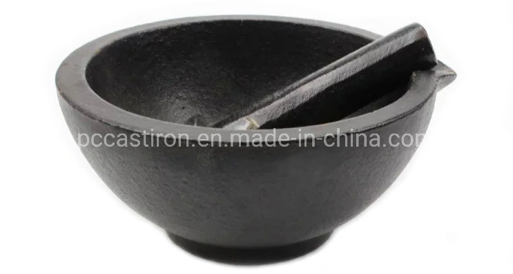 Preseaseond Cast Iron Mortar and Pestle Dia: 13cm China Manufacturer