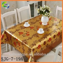 Shiny Gold &Silver hard plastic table cover