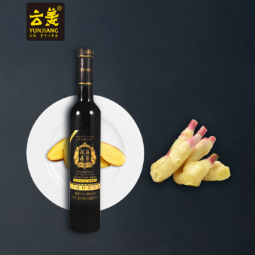 Ginger liqueur in a plain bottle