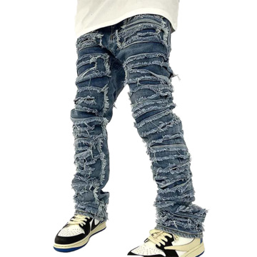Custom Ripped Distressed Washed Jeans Pants