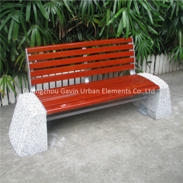 Metal wood bench outdoor concrete bench