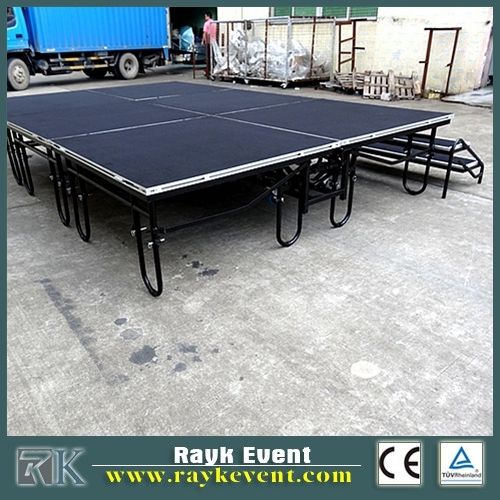 Aluminum Mobile Folding Stage with Adjustable Stage Legs