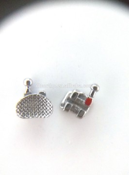 Orthodontic metal brackets with laser welding in lower profile