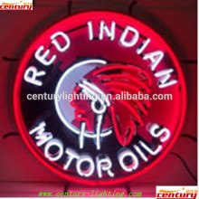 red indian motor oils neon sign