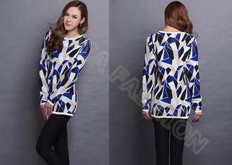 Womens cowl neck Jacquard Sweaters Long Pullover in contras