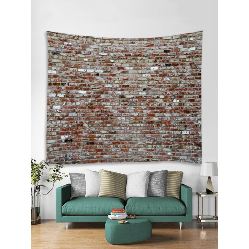 Brick Wall Tapestry Red Stone Tapestry Wall Hanging Vintage Tapestry Polyester Print for Livingroom Bedroom Home Dorm Decor