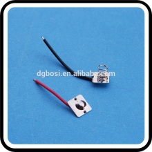 Battery contacts spring with wiring