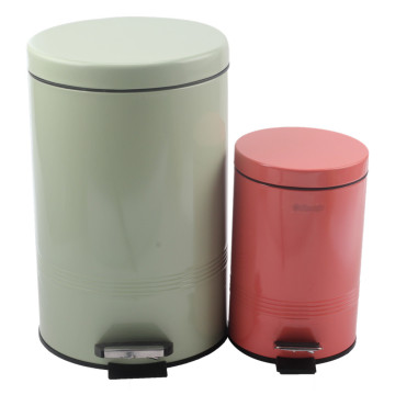 Round Bathroom Pedal Bin Removable Inner Wastebasket