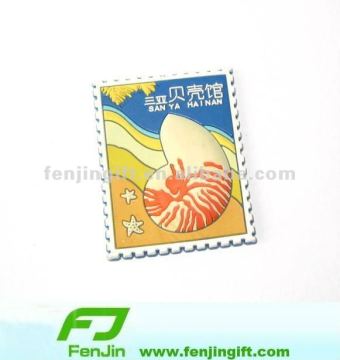 Square emboss logo pvc fridge magnet