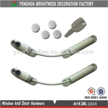 UPVC Window Restrictor ,White Key Lockable Child Safety Window Door Cable Restrictor