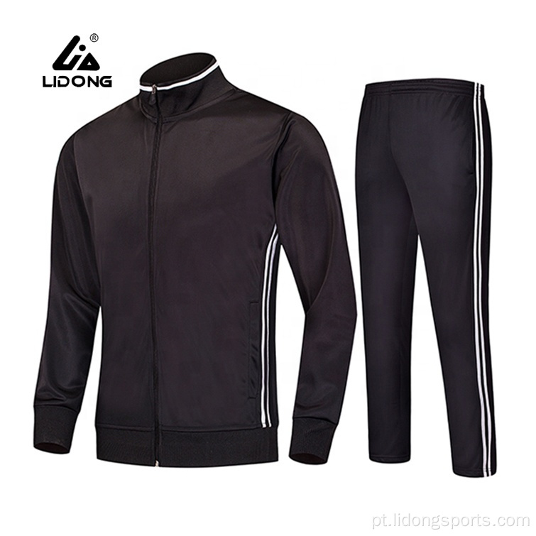 Terno de futebol personalizado Menino Men Men Zip Tracksuits