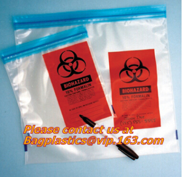 autoclavable biohazard bags, poly reclosable biohazard, specimen zipper bags