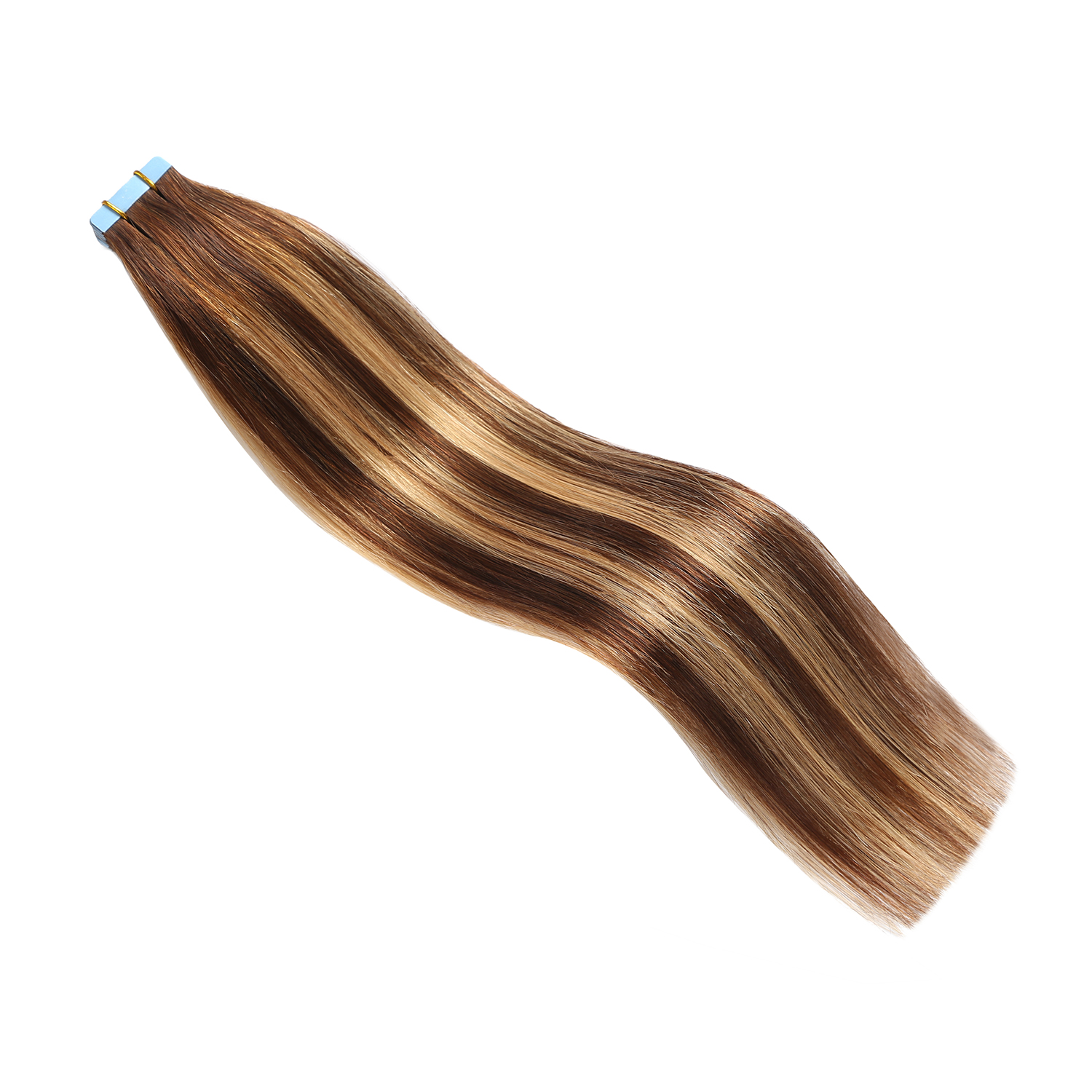 613# Blonde Tape In Hair Extensions Shiny Double Drawn Remy Human Hair Cuticle Aligned Tape Hair Extensions