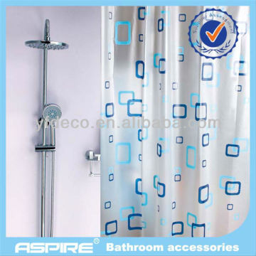 european shower curtain in home